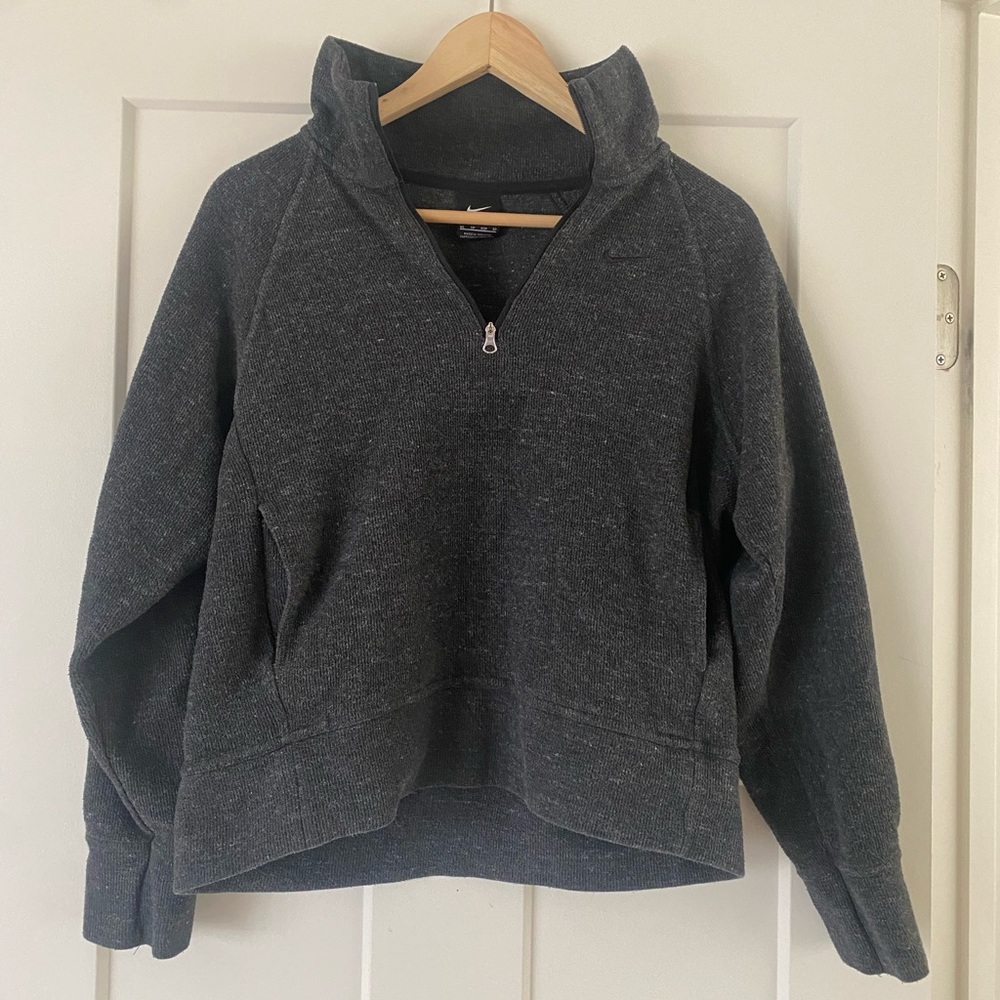 Nike gray quarter zip pull over